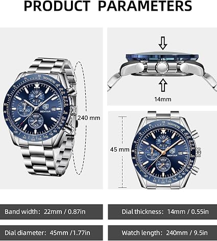 Montre Chronographe Benyar – Style Sport & Élégance