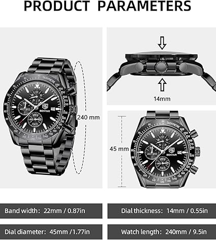 Montre Chronographe Benyar – Style Sport & Élégance