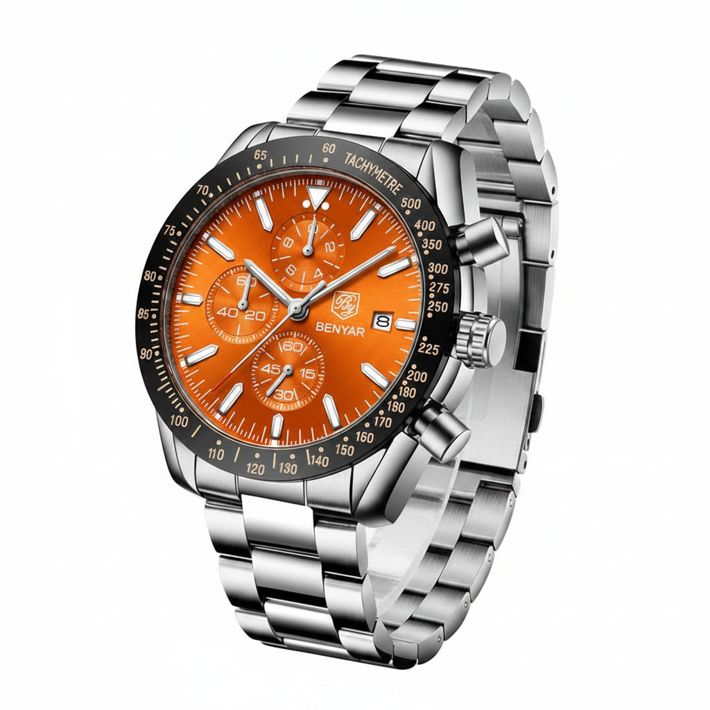 Montre Chronographe Benyar – Style Sport & Élégance
