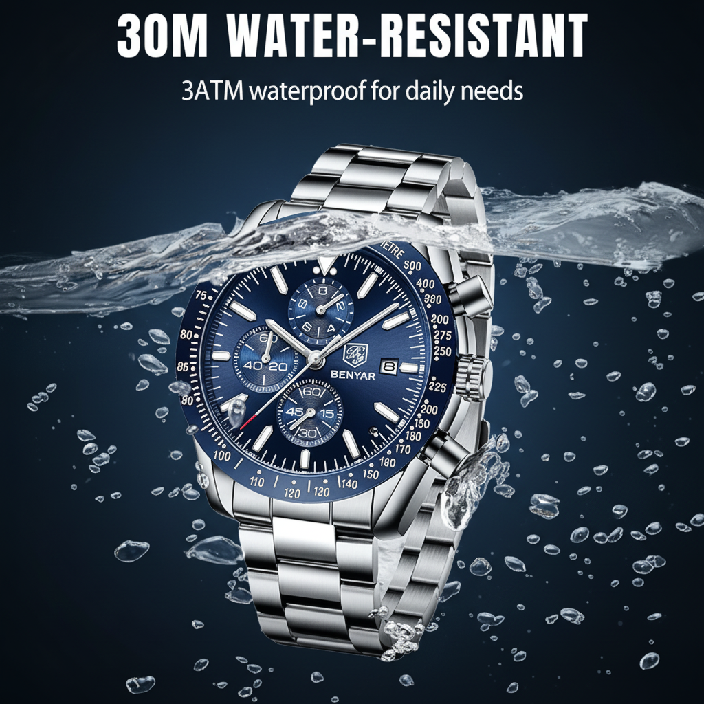 Montre Chronographe Benyar – Style Sport & Élégance