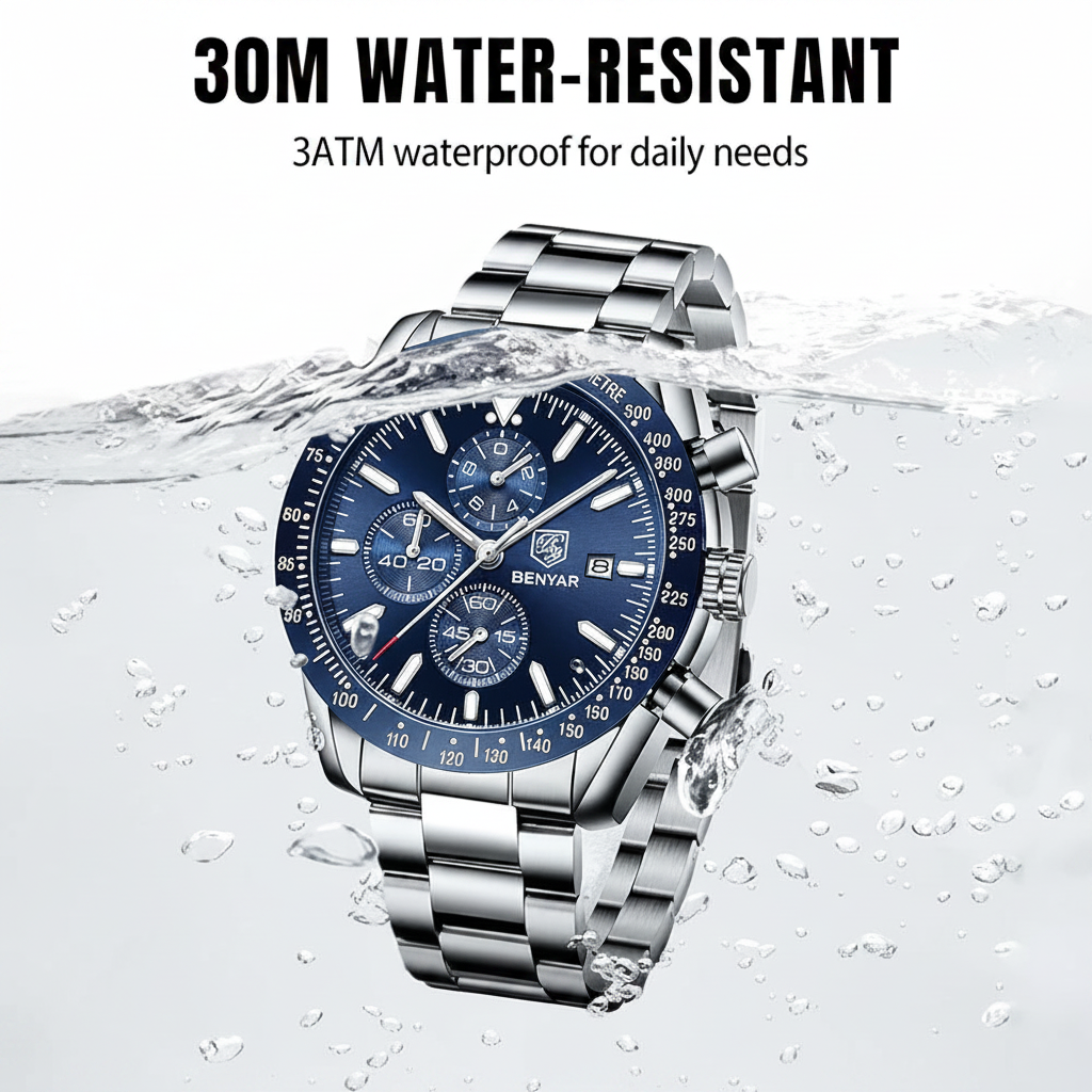 Montre Chronographe Benyar – Style Sport & Élégance